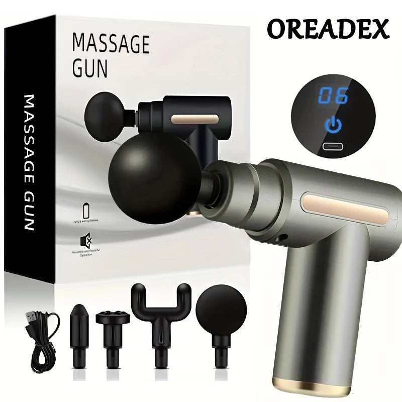 Mini Portable Fascia Massage Gun Electric Percussion Massager Body Relaxation Massage Gun