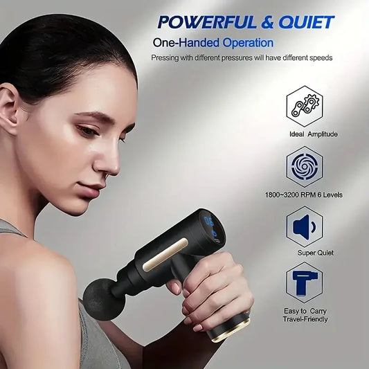 Mini Portable Fascia Massage Gun Electric Percussion Massager Body Relaxation Massage Gun